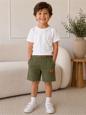 True Religion size 5 Kids Olive Green Shorts NWT